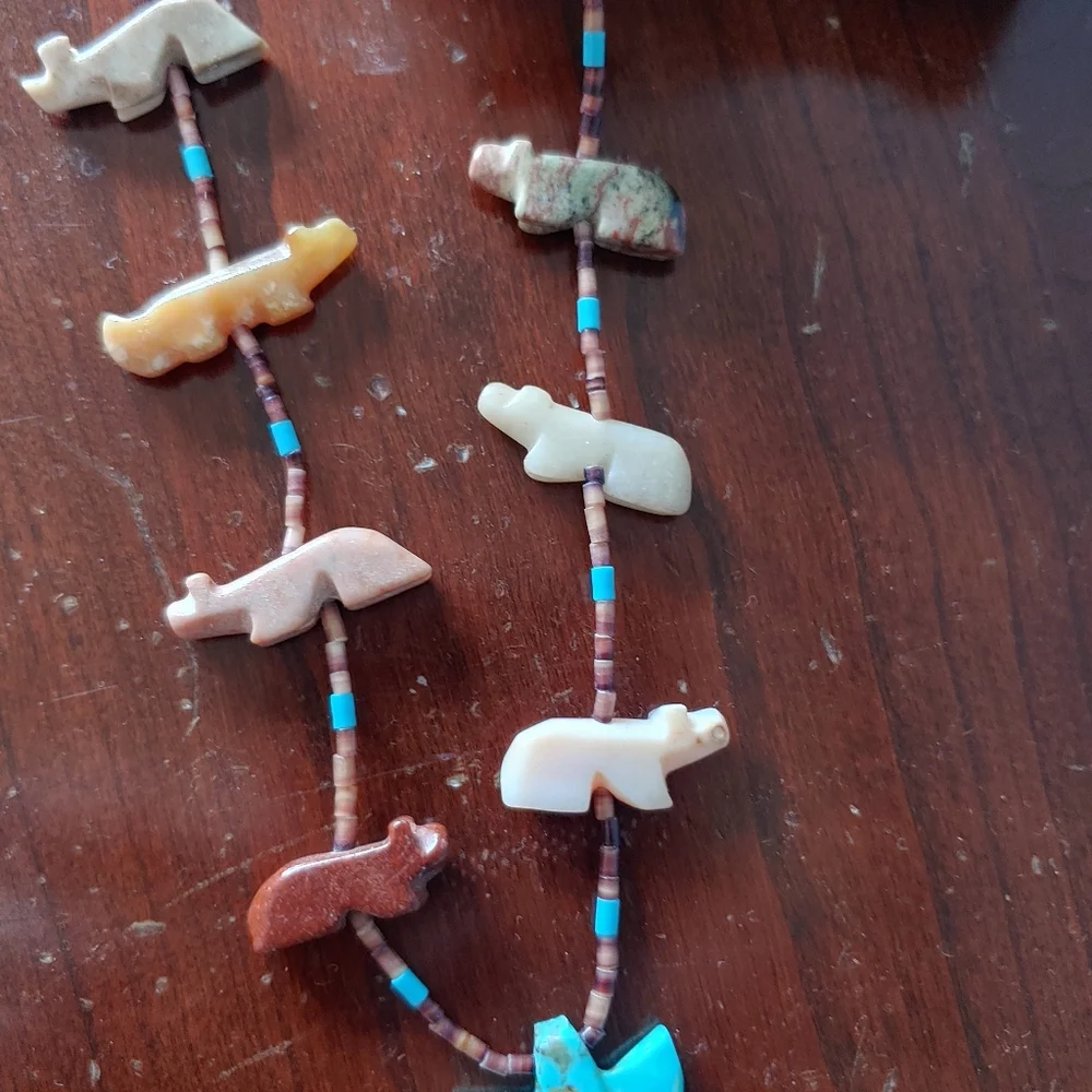 Vintage native america thunderbird fetish necklace - Picture 3 of 6
